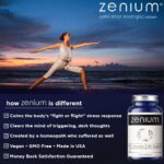 Zenium - Relieve Stress, Tension, Worry, Nervousness, & Irritability | Calm The Mind & Body | Ayurvedic | Natural Relief Supplement | Boosts Mood | Ashwagandha, L-Theanine, GABA, Rhodiola |60 Capsules - Image 5