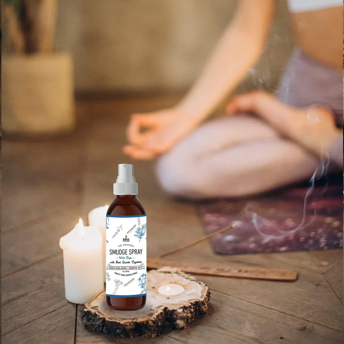 SOUL STICKS White Sage Smudge Spray For Cleansing and Negative Energy | 3.5oz White Sage Spray with Real Quartz Crystals | Sage Room Spray for Spiritual Cleansing Negative Energy and Purifying Home - Image 6