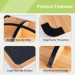 StrongTek Professional Wooden Balance Board, Rocker Board, Wood Standing Desk Accessory, Balancing Board for Under Desk, Anti Slip Roller, Core Strength, Stability, Office Wobble Boards - Image 6