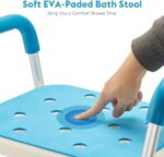 Health Line Massage Products Shower Chair Bath Seat for Seniors, Shower Stool with Removable Arms for Handicap, Disabled & Elderly - Adjustable Shower Bench for Tubs (FSA or HSA Eligible) - Image 6