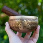 Tibetan Singing Bowl Set Bronze - Master Healing Grade - Pure Tone With Tibetan Thangka Art By Himalayan Bazaar (Gold & Yellow) - Image 6