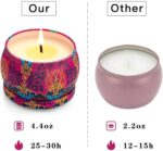 Scented Candles Gift Set, 8% Essential Oil, 4 Pack Aromatherapy Candle, Stress Relief Gifts for Women,120H Burning, Candles for Home Scented, Ideal for Birthday, Christmas, Thanksgiving, Mother's Day - Image 4