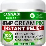 Саnnаbі Rеlіеf Hemp Cream Maximum Strength 10.8 FL. OZ — Relieve Muscles, Joints, and Back Target Area — 10-in-1 Potent Formula | Body Gel Infused with Hemp Oil, Menthol, Rosemary, Calendula