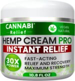 Саnnаbі Rеlіеf Hemp Cream Maximum Strength 10.8 FL. OZ — Relieve Muscles, Joints, and Back Target Area — 10-in-1 Potent Formula | Body Gel Infused with Hemp Oil, Menthol, Rosemary, Calendula