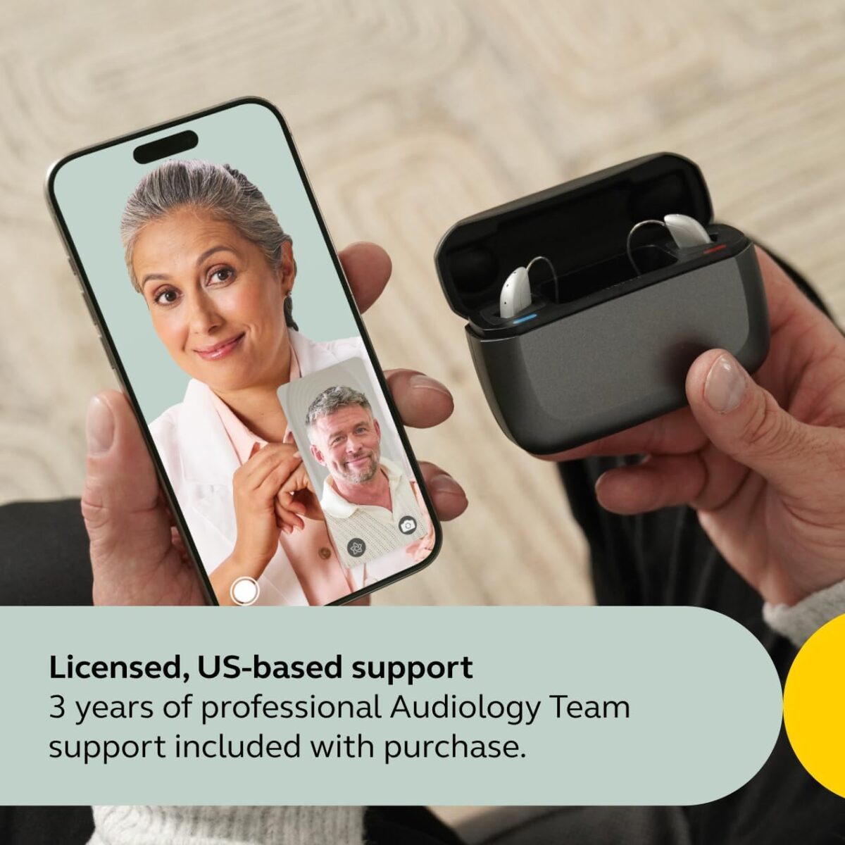 Jabra Enhance Select 300 OTC Hearing Aids, Audiology Team Care Included, Bluetooth Streaming for Calls, Music, Media for iOS & Android, Nearly Invisible & Comfortable, Noise Reduction - Silver - Image 4