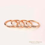 Personalized Name Ring, Custom Engraved Stacking Ring, Dainty Jewelry Gift for Women, Mother's Day Gift for Her, Birthdays, Bridesmaids, Friends, Moms, and Grandmas - RF1-D - Image 2