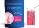 Blueprint Bryan Johnson Longevity Mix - Muscle Builder & Recovery Supplement - Promotes Focus and Balanced Mood - Creatine, L-Theanine, Calcium - Vegan, Keto Friendly (Blood Orange)