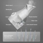 NanoSteamer Large 3-in-1 Nano Ionic Facial Steamer with Precise Temp Control - Humidifier - Unclogs Pores - Blackheads - Spa Quality - Bonus 5 Piece Stainless Steel Skin Kit (Silver) - Image 2