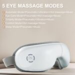 Eye Massager with Heat, Heated Eye Mask with Bluetooth Music, Massages Eye Muscles, Eye Care Gift with 5 Massage Modes and 180° Folding Design, Gifts for Friend, Mom and Dad - Image 6