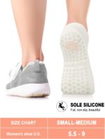 6 Pairs Grip Pilates Socks for Women, Non-slip Yoga Athletic Socks for Barre Ballet Barefoot Workout Hospital - Image 6