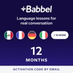 Babbel Language Learning Software - Learn to Speak Spanish, French, English, & More - All 14 Languages Included, Audio Lessons - Compatible with iOS, Android, Mac & PC (12 Month Subscription)