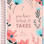 Erin Condren Coiled A5 Daily Wellness Planner, Features 160 Pages of Thick, Bleed Resistant 80 Pound Paper Boost Productivity, Durable, Pretty, Cute, Stylize