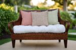 RSH DECOR: 3-Piece Wicker Tufted Cushion Set | 41” x 19" & 19" x 19" | All-Weather Spun Fabric | Water Resistant | Outdoor Loveseat & U-Shape Cushions for Patio Furniture | Gregoire Fresco - Image 5