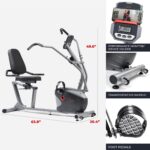 Sunny Health & Fitness Compact Performance Recumbent Bike w/Dual Motion Arm/Leg Exercisers for Senior Home Training w/Quick Adjust Seat & Optional Exclusive Free SunnyFit App Bluetooth Connectivity - Image 6