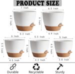 5Pack Self Watering Plant Pots for Lazy People, 7/6.5/6/5.5/5 Inch,White Plastic Self Watering Planter for All Houseplants,Succulent, African Violets,Snake Plants, Flowers and Cactus - Image 3