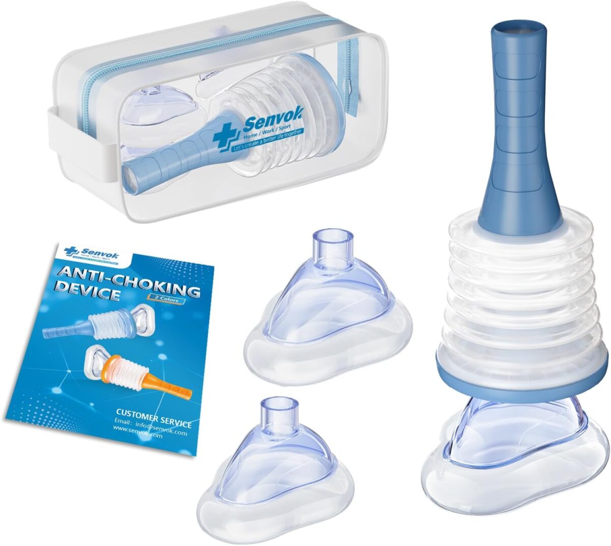 Senvok FSA HSA Choking Rescue Device, Choking Device for Kids and Adults, Portable Airway Suction Device, Choking First Aid Device for Home & Travel - Image 1