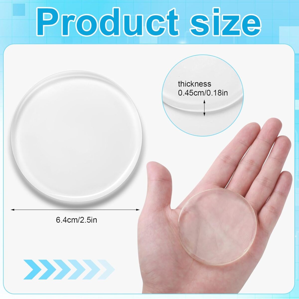 Geiserailie 6 Pcs Prosthetic Liner Patch 2.5 Inch Amputee Liner Prosthetic Leg Pad Prosthetic Leg Accessories Amputee Pads Prosthesis Liner for Leg Amputee Gifts, Reduce Friction and Skin Irritation - Image 2