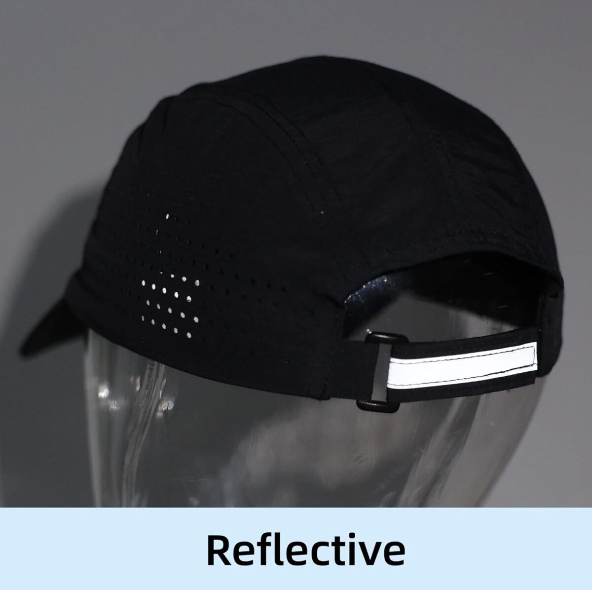 Connectyle Men's Breathable Run Hat Quick Dry Reflective Sport Cap Adjustable Lightweight Baseball Hat Unstructured Design - Image 7