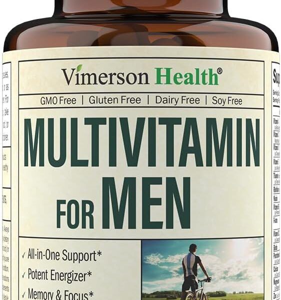 Multivitamin for Men - Daily Mens Multivitamins & Multiminerals with Vitamin D, Vitamin C, B12 Zinc & More. Essential Vitamins for Men for Energy, Focus, Stamina, Performance, Mens Health. 60 Capsules