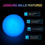 POITOI Juggling Balls Light Up Juggling Balls Glow in The Dark Juggling Balls USB Rechargeable Glowing Juggling Ball for Beginners and Professionals Set of 3 - Image 5