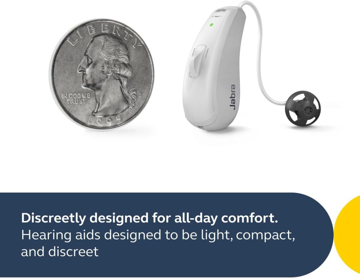 Jabra Enhance Select 50R OTC Hearing Aids, Audiology Team Care Included, Bluetooth Streaming for Calls, Music, Media for iOS & Android, Nearly Invisible & Comfortable, Noise Reduction - Grey - Image 2
