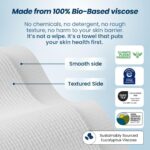 Clean Skin Club Clean Towels XL™, 100% USDA Biobased Face Towel, Disposable Face Towelette, Eczema Association Accepted, Makeup Remover Dry Wipes, Ultra Soft, 50 Ct, 1 Pack - Image 10