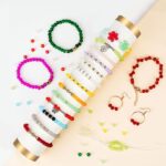Paodey 6mm Glass Beads Bracelet Making Kit 1400pcs, 24 Colors Crystal Beads for Jewelry Making Round Beads DIY Crafts with Spacer Beads Charms Accessories - Image 4
