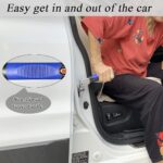 2Pack Folding Car Door Assist Handle for Elderly Vehicle Supports Handles for Seniors, Handicapped, Pregnant and Drivers etc. to Get in and Out of The Car Blue and Red - Image 3