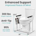 Vive Toilet Safety Frame with Arms (FSA/HSA Eligible) - Toilet Safety Support Rail for Seniors - Toilet Bar with Handles for Elderly, Handicapped & Disabled - Bathroom Assistance Aid to Help Stand - Image 4