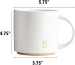 COLLECTIVE HOME - Monogram Ceramic Mugs, 15 oz Golden Initial Coffee Cups, Elegant Alphabet Tea Mugs, Elegant Personalized Mug with Gift Box, Luxurious Cups for Office and Home (s) - Image 2