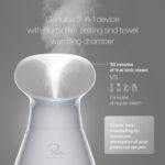 NanoSteamer Large 3-in-1 Nano Ionic Facial Steamer with Precise Temp Control - Humidifier - Unclogs Pores - Blackheads - Spa Quality - Bonus 5 Piece Stainless Steel Skin Kit (Silver) - Image 3