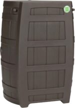 Good Ideas Rain Wizard 50 Gallon Plastic Rain Barrel for Outdoor Rainwater Collection and Storage Features a Metal Spigot and Flat Back Design, Oak - Image 7
