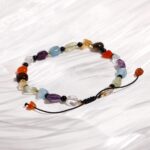 Jewever 7 Chakra Crystals and Stones Anklet Irregular Tumbled Gems Beaded Ankle Bracelets for Women Spiritual Energy Meditation Yoga Healing Jewelry Mom's Gifts - Image 8