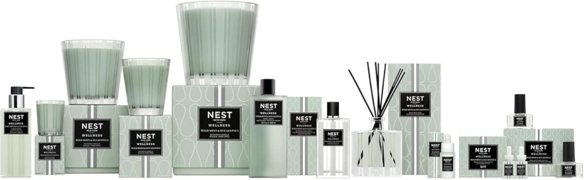 NEST New York Scented Classic Candle, Wild Mint & Eucalyptus - 8.1 oz - Up to 60-Hour Burn Time - Reusable Glass Vessel - Image 6