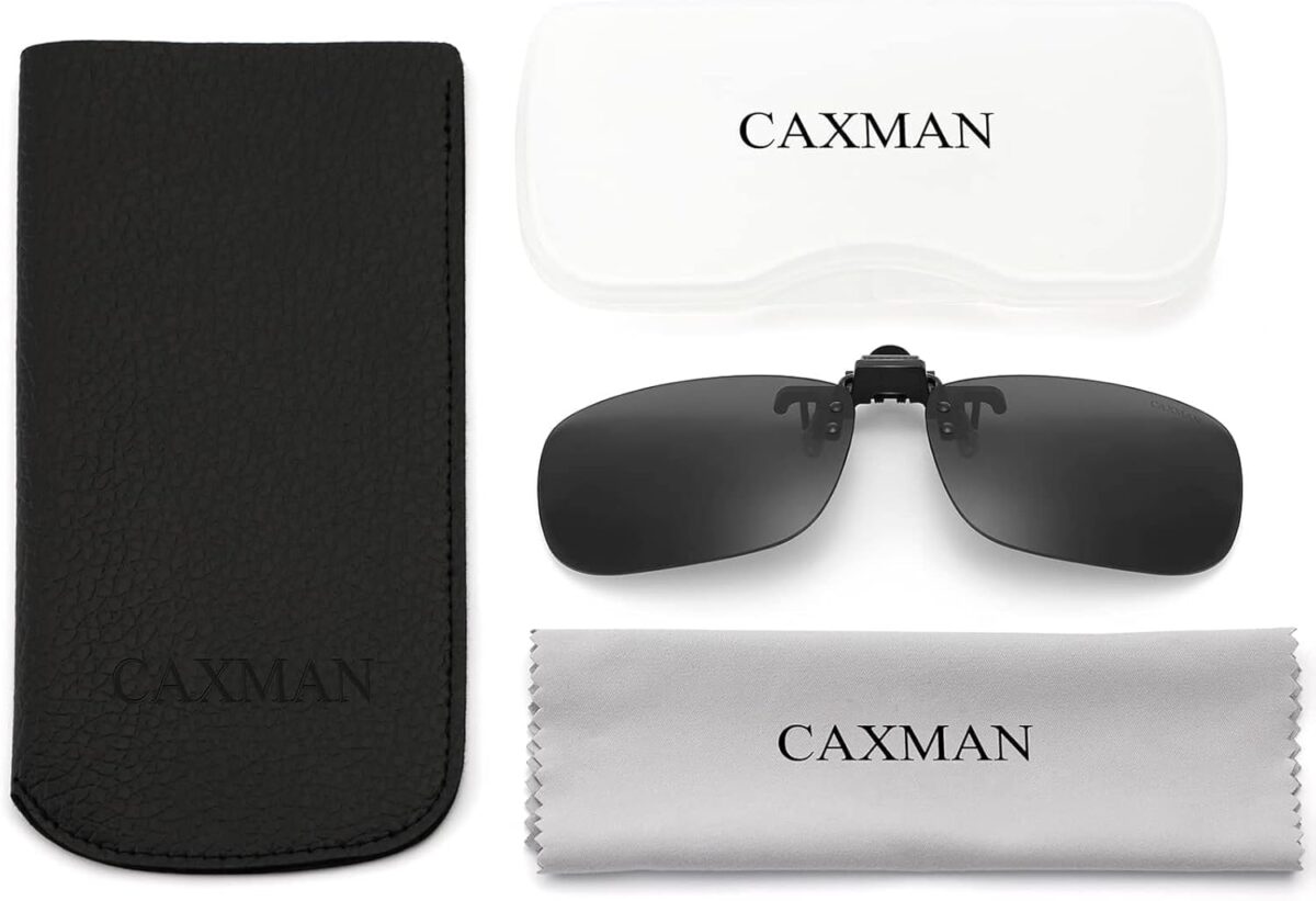 Polarized Clip-on Flip Up Metal Clip Rimless Sunglasses for Prescription Glasses - Image 6