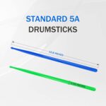 5A Nylon Drumsticks for Kids Adults: Light Durable Drum Sticks Blue Green with Anti-Slip Handles for Electronic Drums Exercise Percussion Accessories (2 Pairs) - Image 2