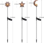 Tryme Solar Lights Outdoor Garden Decorations Sun Moon Star Stake Light Decorative Waterproof Warm White LED Yard Decor for Pathway Lawn Patio Courtyard Backyard - Image 8