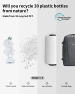ECOHUB 17'' Travel Backpack, Personal Item Backpack with 13 Pockets, Flight Approved Carry on Backpack with USB Port & Luggage Sleeve, Travel bag for Men & Women, Water Resistant Backpack, Grey - Image 8