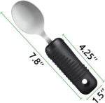 YPC Adaptive Utensils,Easy Grip Silverware,Built-Up Fork,Spoon and Rocker Knife for Adults,Elderly,Arthritis,Tremors and Parkinsons,3 Piece Set - Image 6