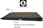 Prayer Rug Muslim Mat Islamic - Thick Large Padded Sajadah for Kids Men Women with Islam Prayer Beads for Eid Travel Ramadan, Soft Luxury Great for Knees and Forehead(Green) - Image 4