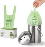 SUPERBIO 1.6 Gallon Handle Tie Compostable Food Scrap Bags For Counter Top Compost Bin, Small Compost Bags, 50 Count, 6 Liter, BPI & OK compost INDUSTRIAL Certified - Image 2