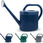 2 Gallon Watering Can, Outdoor Watering Can for Plants, Garden Water Can with Removable Long Spout and Stainless Steel Sprinkler Head, Large Water Can for Greenhouse Flowers Plants (Dark Blue)