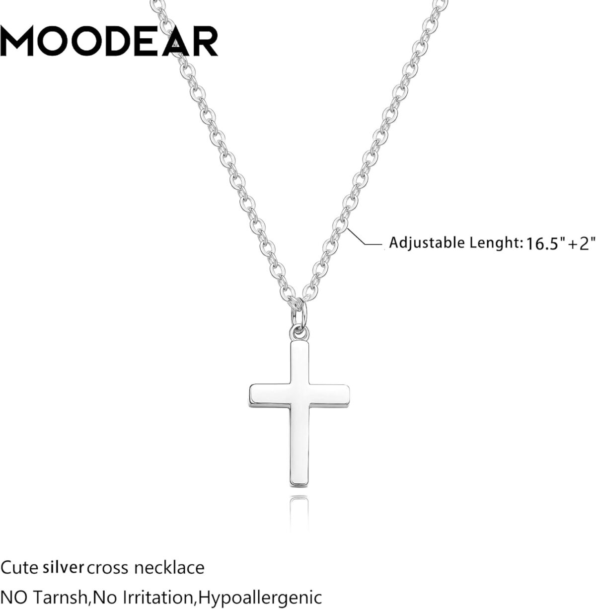 Moodear Cross Necklace for Women - Dainty 925 Sterling Silver/Gold Plated Layered Cross Pendant Simple Small Necklaces for Women Trendy Jewelry Gifts - Image 5