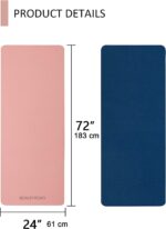 BEAUTYOVO Yoga Mat with Strap, 1/3 Inch Extra Thick Yoga Mat Double-sided Non Slip, Professional TPE Yoga Mats for Women Men, Workout Mat for Yoga, Pilates and Floor Exercises - Image 8