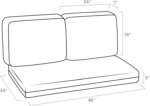 Arden Outdoor Loveseat Cushion Set, 48 x 24, Water Repellent, Fade Resistant, Cushion Set for Couch, Bench, and Swing 48 x 24, Sapphire Blue Leala - Image 6