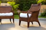RSH DECOR: 3-Piece Wicker Tufted Cushion Set | 41” x 19" & 19" x 19" | All-Weather Spun Fabric | Water Resistant | Outdoor Loveseat & U-Shape Cushions for Patio Furniture | Gregoire Fresco - Image 6
