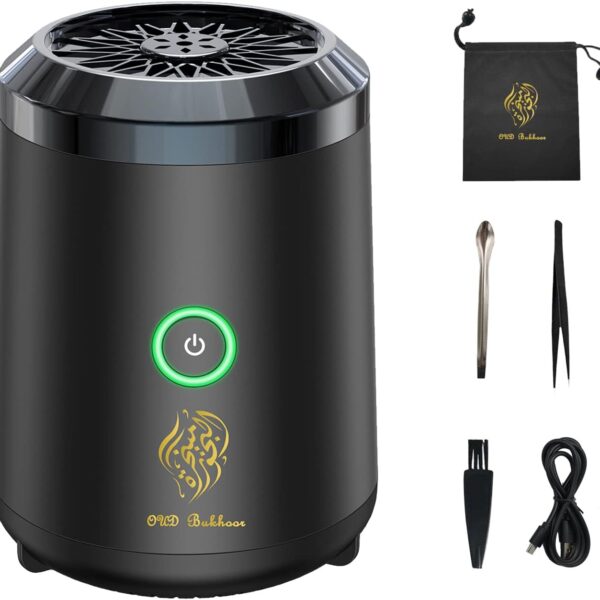Portable Mini Incense Burner Bakhoor Rechargeable USB Aroma Diffuser Electric Arabic Incense Holder Muslim Home Decoration