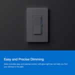 Lutron Diva Smart Dimmer Switch Kit for Caseta Smart Lighting, w/ Smart Hub, Pico Remote, & Pedestal, Works with Alexa, Apple Home, and Google Home, 3 Way, 150W, No Neutral Req, DVRF-BDG-1D-A - Image 4