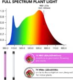 GooingTop LED Grow Light,6000K Full Spectrum Clip Plant Growing Lamp with White Red LEDs for Indoor Plants,5-Level Dimmable,Auto On Off Timing 4 8 12Hrs - Image 6