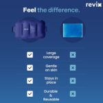 REVIX Ice Pack for Injuries Reusable Gel for Lower Back, Cold Packs for Back Shoulder, Elbow, Hip, Leg, Wrap Around Entire Knee, Soft Cold Compress,16 × 9" Navy - Image 7